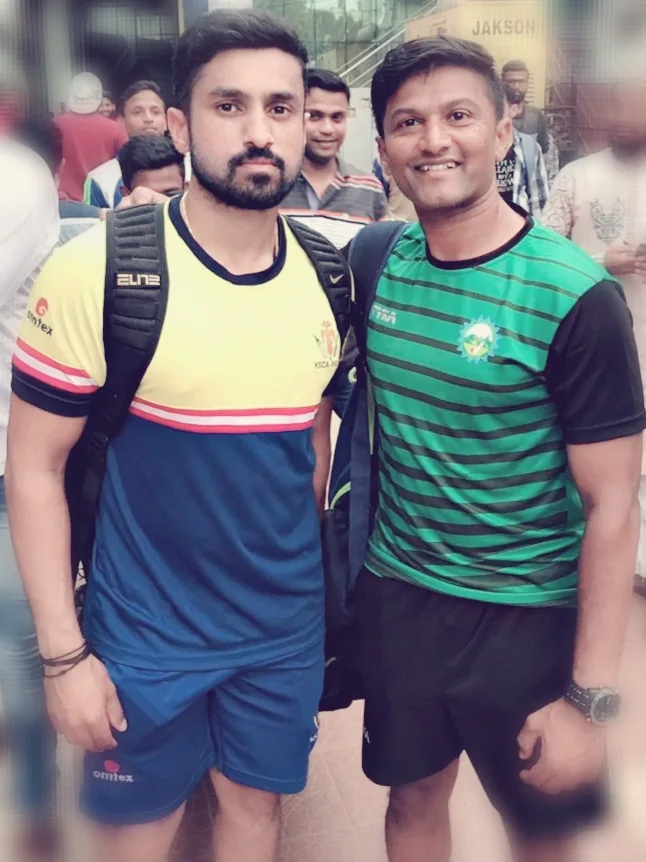 Karun Nair on the left with Rashid Zirak in an openly licensed photograph