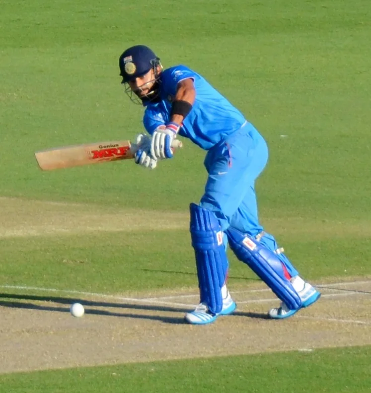 Archive photograph of Virat Kohli batting for India in 2015; not from the scheduled 2027 match